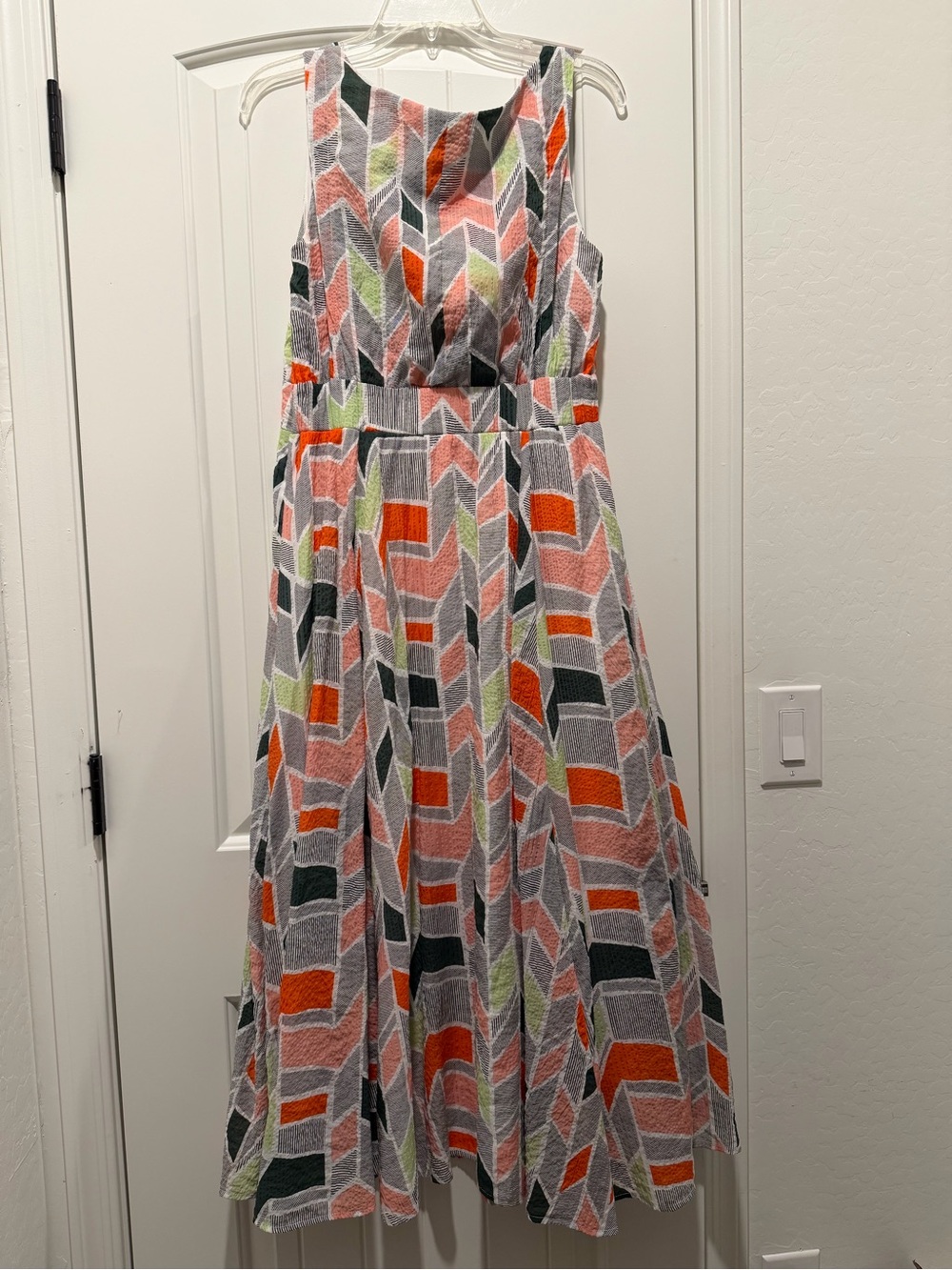 Eva by Eva Franco Geometric Chevron Maxi Dress Anthropologie Size 8